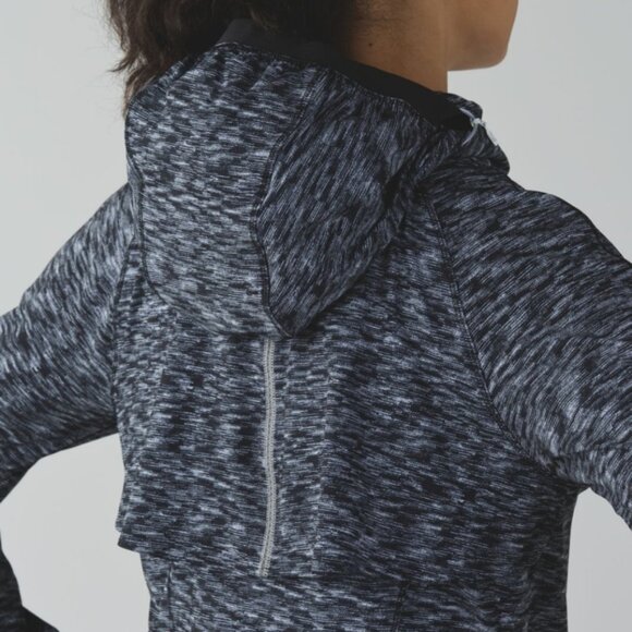 Lululemon Go The Distance Jacket Dramatic Static White Black - Picture 4 of 15